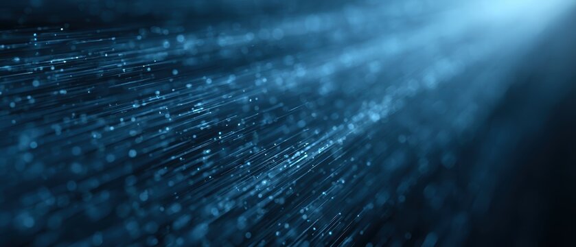 next generation software platform visualized through abstract blue digital ecosystems