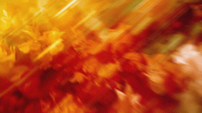 Abstract floral motion blur with vibrant orange and yellow hues creating a dynamic visual effect, suitable for backgrounds or artistic projects