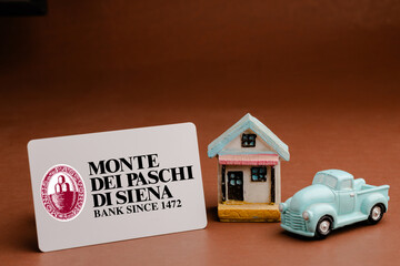 Naklejka premium Monte dei Paschi di Siena Historic Italian Bank Providing Financial Services, Banking Solutions, Wealth Management, and Investment Services