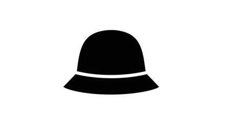 Fototapeta premium Vector illustration of bucket hat icon, simple style on a transparent background