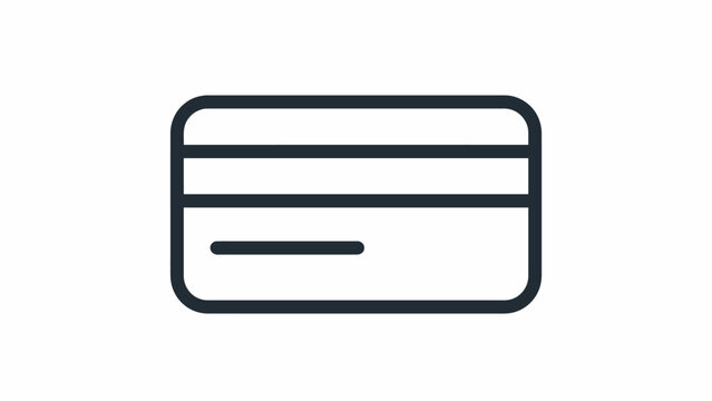 Outline icon of a credit card, payment tool