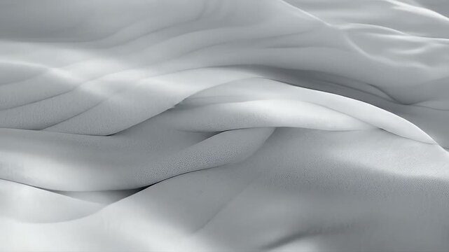 Abstract flowing white fabric with soft lighting.