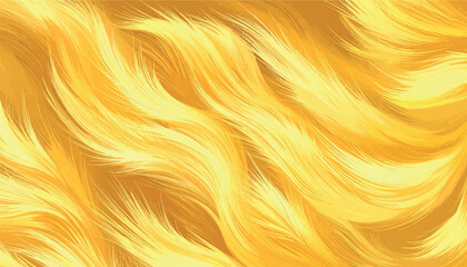 Abstract golden wave vector background featuring smooth, flowing lines resembling luxurious yellow hair or soft animal fur. Perfect for modern, elegant designs and textures. © Mixed Focus