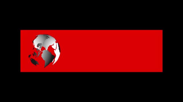 Breaking News intro with global earth template animation, breaking news bar for news channel, world rotating breaking news background. Breaking News Template intro for TV broadcast news show program.