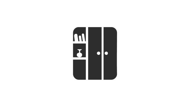 Drawing Cabinet Icon Animation &ndash; Art Storage and Creative Workspace Motion Graphic