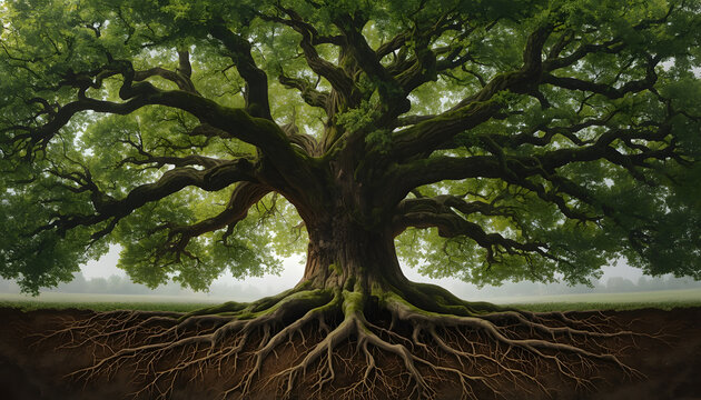  🌳 THE ANCIENT OAK BUILT FROM EVERY OAK THAT GREW FROM ITS ACORNS