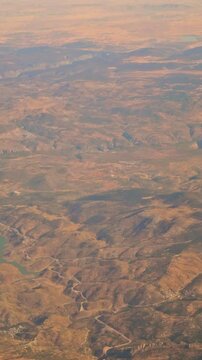 Aerial View On Bozk r Hadim Highway And Bozk r Dam. Regional Directorate Bozk r Hadim Relocation Road Supply. Video Taken From Plane Window. Travel And Tourism Around World