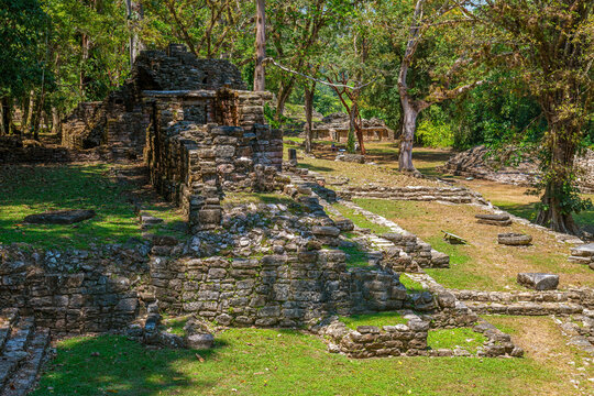 Mayan ruins of Yaxchilan in the rainforest, Chiapas state, Mexico.