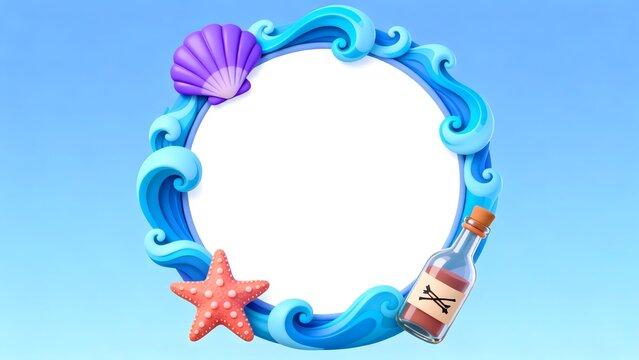 Ocean themed decorative frame
