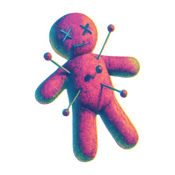 PNG Colorful voodoo doll illustration.