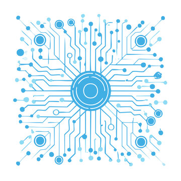Blue circular gear pattern vector