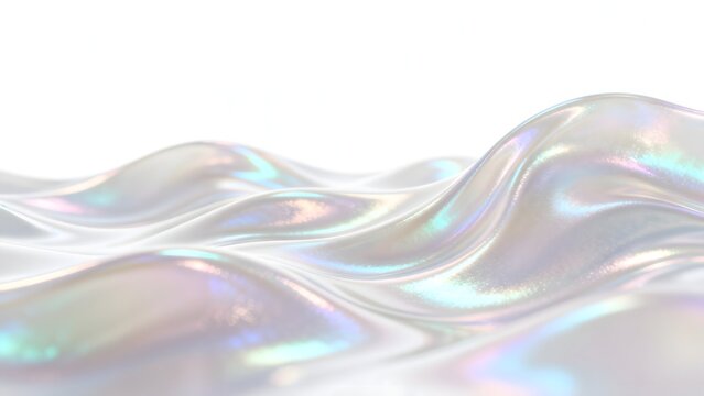 Iridescent liquid wave surface