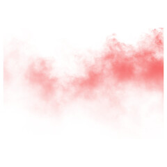 Fototapeta premium Red smoke or fog on a transparent background for design and decoration purposes