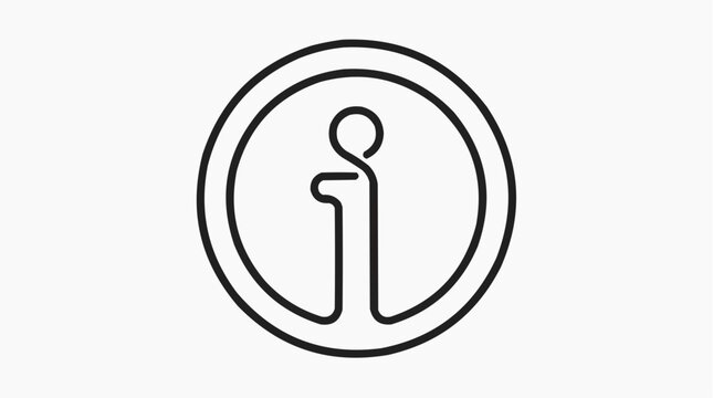 Information Symbol: A minimalist, clean line art icon of the letter 'i' enclosed within a circle, representing information or an index.