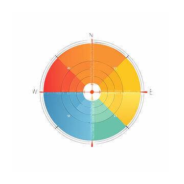 Flat design globe with latitude and longitude lines