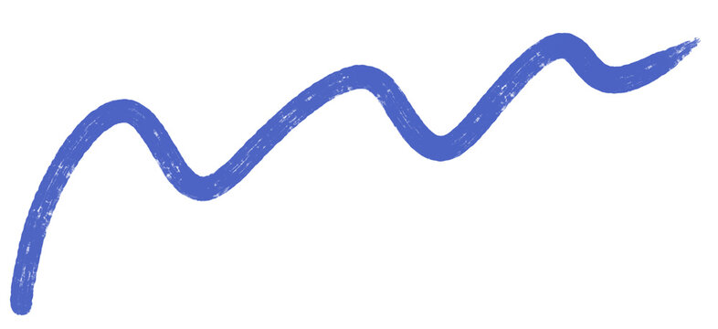 Lineas ondulares azul pintura a mano 