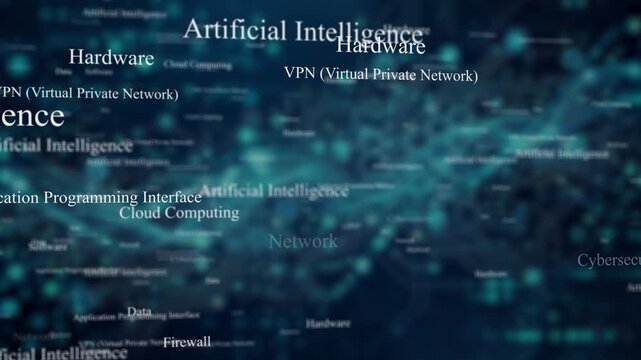 Artificial Intelligence Innovation and Next Generation Technology Digital Concepts, Featuring Advanced Cloud Computing Hardware Solutions Cyber Security Networks Virtual Private Net