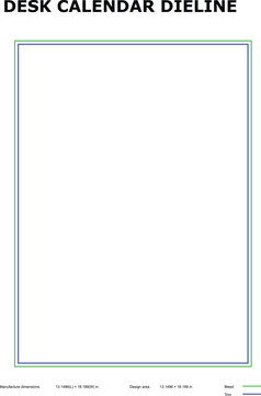 Clean Blank Desktop Calendar Template with Dieline Guidelines for Professional Office minimalist-office productivity-tools home-office-organization remote-work-setup modern-workspace