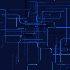 Obraz premium Contemporary Circuit Line Dots Background