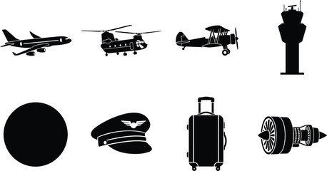 Telemedicine and digital health icon set featuring online doctor consultation smartwatch heart rate medical drone rx prescription silhouette vector.eps, © yousuf