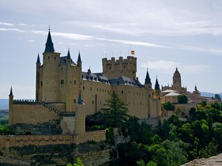 Fototapeta premium Alcazar of Segovia, Picture taken from the Mirador del Alcazar y los dos vales (public) 80mp resolution
