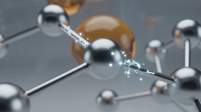 Molecular Structure with Energy Flow and Liquid Drops in Medical Science Concept