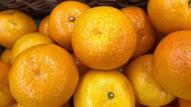 oranges  Fresh Mandarin Orange Fruit Background Close Up of Citrus Harvest and Healthy Food 