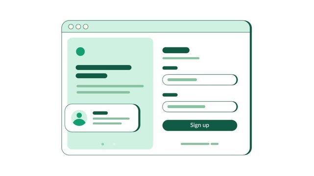 User Registration and Login Form Animation for Modern Website UI