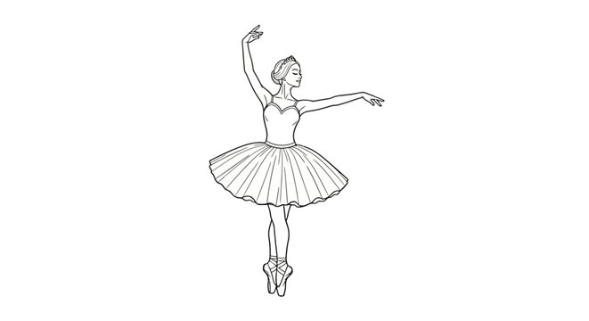 Young Female Ballet Dancer in Motion.