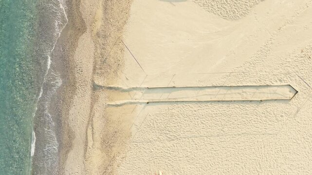 Demarcated beach for sea turtle eggs animals storage overhead