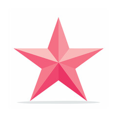 Obraz premium Pink star vector icon isolated