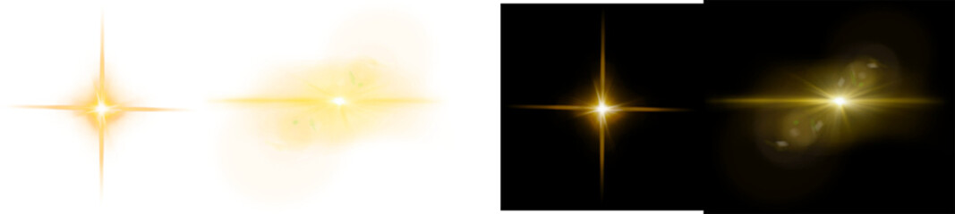 Overlays light transition effects sunlight ray lens flare, light leaks. High-quality stock PNG image of sun rays light overlays yellow flare glow isolated on transparent backgrounds for design © Stock Pro