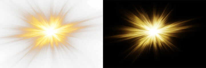 Overlays light transition effects sunlight ray lens flare, light leaks. High-quality stock PNG image of sun rays light overlays yellow flare glow isolated on transparent backgrounds for design © Stock Pro