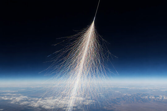 Cosmic Ray Air Shower Above Earth Atmosphere