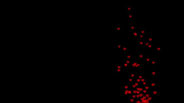 Red glowing abstract data stream digital binary code flow dark background futuristic technology