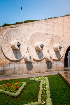 Architectural details of Cascade Complex in Yerevan, Armenia
