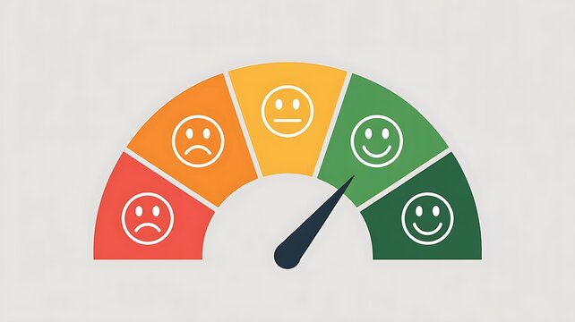 Emotional gauge meter, mood indicator, sentiment analysis tool, customer feedback tracker