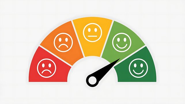 Emotion gauge, mood meter, happiness tracker, sentiment scale