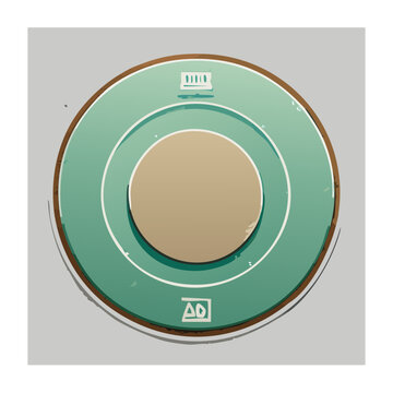 Flat design volume knob illustration