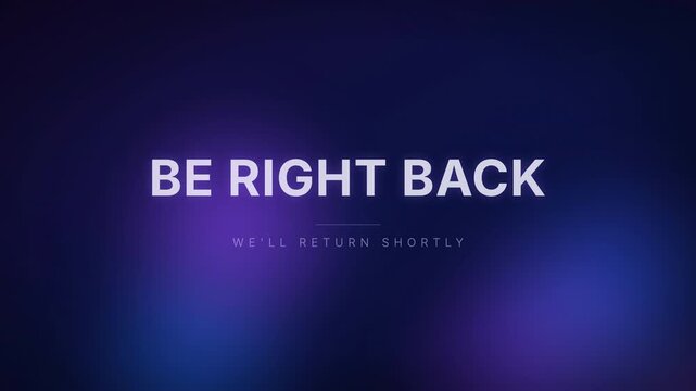 Elegant Fluid Gradient Be Right Back Stream Screen