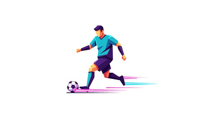 Obraz premium Man playing soccer with a ball.