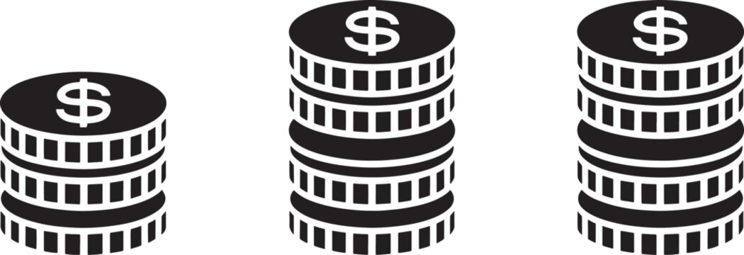 Stack of coins money currency finance
