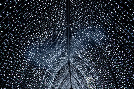 Winter event lights similar to church windows