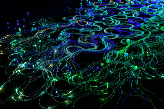 Colour spirals at winter light event
