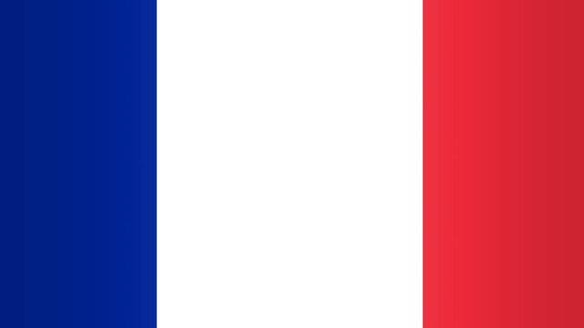 France flag waving in a seamless loop animation for national holidays and celebration day