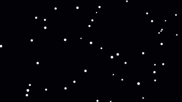Alpha channel transparent background winter snowing motion video animation to use for christmas, winter video animation. Creative 4k video.