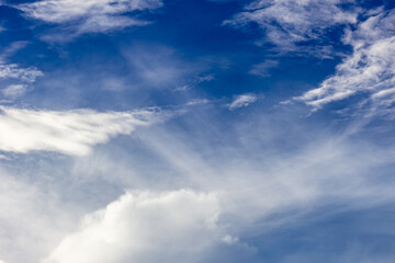 Fototapeta premium beautiful sky with big white clouds