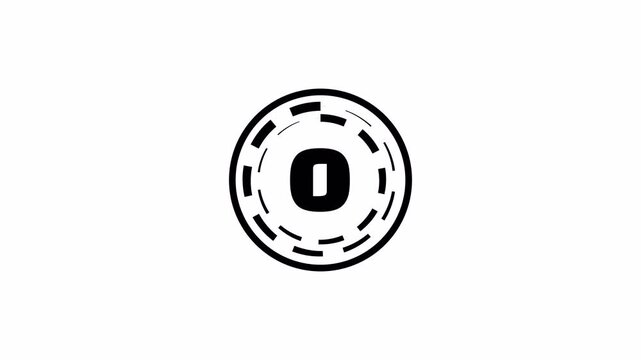 3 seconds countdown timer animation on white background, three second time limit.