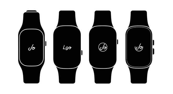 Modern Smartwatch Collection Silhouette - Technology Icons
