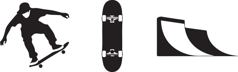 Skater performing trick on skateboard at ramp © Masud